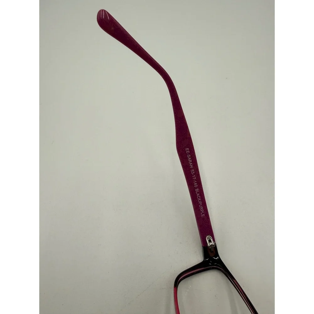Envy Eyeglasses Women 53-17-140 Black Purple Excellent EE-SARA Rectangular Frame